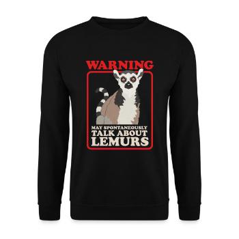 Lemur ring-tailed lemurs lemurs gift - Unisex Sweatshirt - black - Front - Alina (178cm) & Michal (187cm)