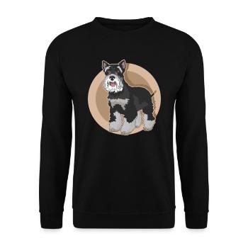 Schnauzer miniature propriétaire Schnauzer chien cadeau - Sweat-shirt Unisexe - noir - Devant - Alina (178cm) & Michal (187cm)