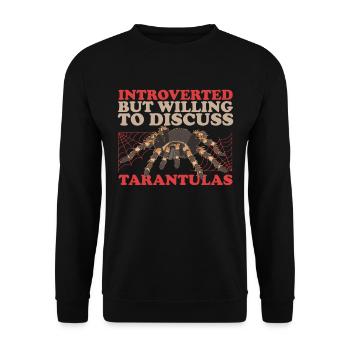 Vogelspinnen Spinnen Vogelspinne Geschenk - Unisex Pullover - Schwarz - Vorne - Alina (178cm) & Michal (187cm)