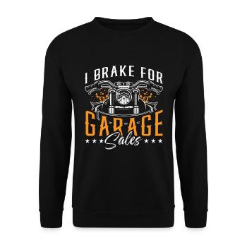 Ventes de garage I Frein pour le marché de la ferraille des ventes de garage - Sweat-shirt Unisexe - noir - Devant - Alina (178cm) & Michal (187cm)