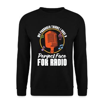 Podcasting My Producer Thinks I Have Podcast Host - Unisex Sweatshirt - black - Front - Alina (178cm) & Michal (187cm)