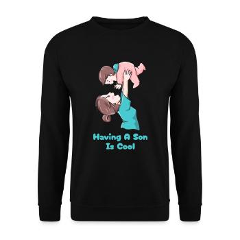 Mom Mutter Mutter - Unisex Pullover - Schwarz - Vorne - Alina (178cm) & Michal (187cm)