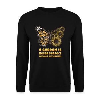 Hobby Gardener Garden Cute - Unisex Sweatshirt - black - Front - Alina (178cm) & Michal (187cm)