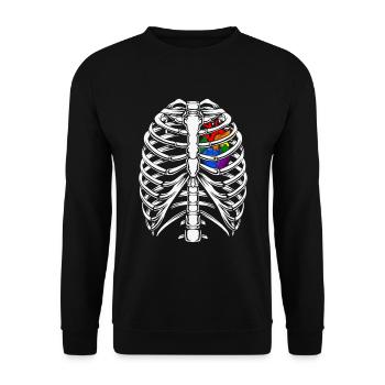 Genderfluide Cool - Unisex Sweatshirt - black - Front - Alina (178cm) & Michal (187cm)