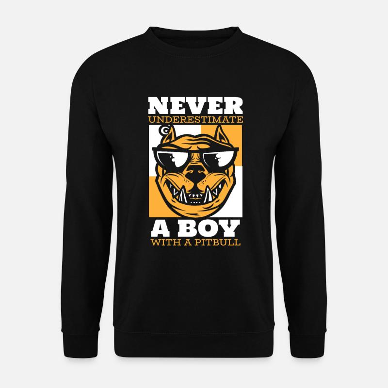 Pitbull Funny Pitbull Ban - Unisex Sweatshirt - black