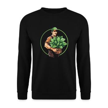 Jardinier amateur jardin maman - Sweat-shirt Unisexe - noir - Devant - Alina (178cm) & Michal (187cm)