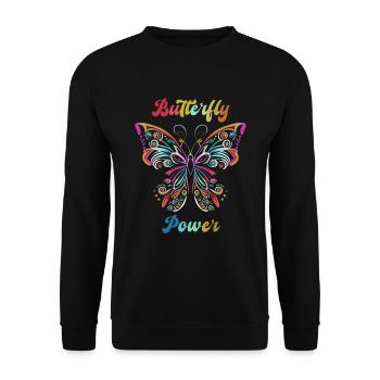 Hobby gardeners garden garden butterflies - Unisex Sweatshirt - black - Front - Alina (178cm) & Michal (187cm)