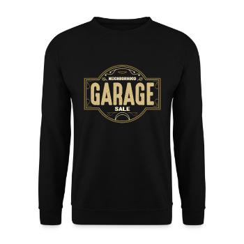 Garage Sales Neighborhood Garage Sale Flea Market - Unisex Pullover - Schwarz - Vorne - Alina (178cm) & Michal (187cm)