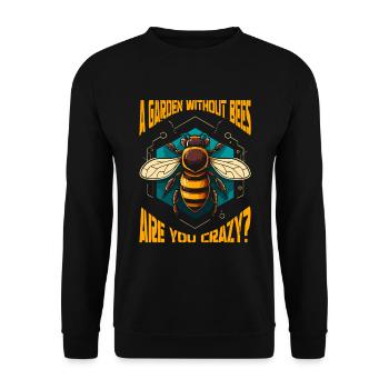 Jardinier amateur jardin abeilles de jardin - Sweat-shirt Unisexe - noir - Devant - Alina (178cm) & Michal (187cm)