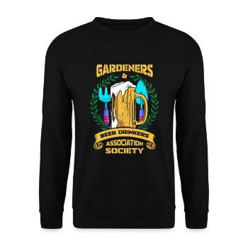 Hobby Gardener Garden Cool Garden Bière - Sweat-shirt Unisexe - noir - Devant - Alina (178cm) & Michal (187cm)