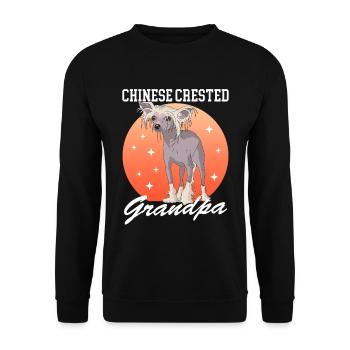 Grand-père chinois à crête | Chien à crête chinois - Sweat-shirt Unisexe - noir - Devant - Alina (178cm) & Michal (187cm)