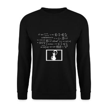 Physics Phyker Cat Quantum Physics - Unisex Sweatshirt - black - Front - Alina (178cm) & Michal (187cm)
