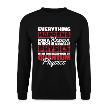 Physics Phyker Funny Quantum Physics - Unisex Sweatshirt - black - Front - Alina (178cm) & Michal (187cm)