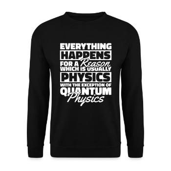 Physics Physicists Quantum Physics - Unisex Sweatshirt - black - Front - Alina (178cm) & Michal (187cm)