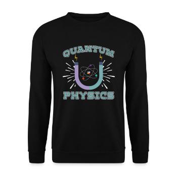 Physik Phyiker Reaktion Quantenphysik - Unisex Pullover - Schwarz - Vorne - Alina (178cm) & Michal (187cm)