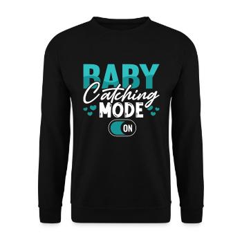 Ob/Gyn Nurse Baby Catching Mode Midwifery OB Nurse - Unisex Pullover - Schwarz - Vorne - Alina (178cm) & Michal (187cm)