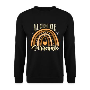 Surrogacy We Chose Our Surrogate IVF Awareness - Unisex Sweatshirt - black - Front - Alina (178cm) & Michal (187cm)