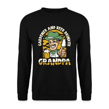 Hobby Gardener Garden Funny Garden Beer - Unisex Sweatshirt - black - Front - Alina (178cm) & Michal (187cm)