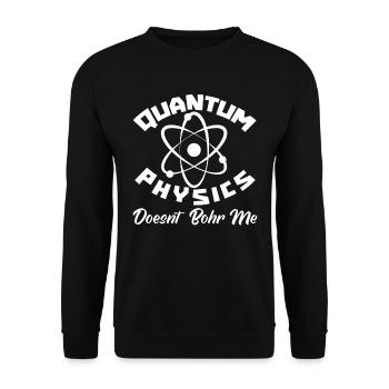 Physik Phyiker Lustig Quantenphysik - Unisex Pullover - Schwarz - Vorne - Alina (178cm) & Michal (187cm)
