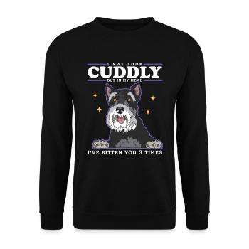 Schnauzer miniature propriétaire Schnauzer chiens cadeau - Sweat-shirt Unisexe - noir - Devant - Alina (178cm) & Michal (187cm)
