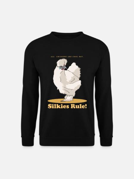 Seidenhuhn Seidenhühner Silkie Hühner Geschenk - Unisex Pullover - Schwarz