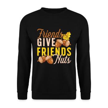 Surrogacy Friends Give Friends Nuts Surrogate Mama - Unisex Pullover - Schwarz - Vorne - Alina (178cm) & Michal (187cm)