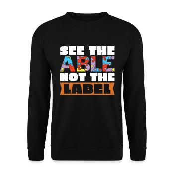 IEP See The Able Not The Label Special Education - Unisex Sweatshirt - black - Front - Alina (178cm) & Michal (187cm)