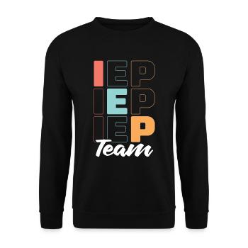 IEP Team Autism Awareness Teacher Sped Teacher - Unisex Sweatshirt - black - Front - Alina (178cm) & Michal (187cm)
