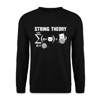Physics Physicists Quantum Physics String Theory - Unisex Sweatshirt - black - Front - Alina (178cm) & Michal (187cm)