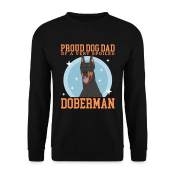 Doberman Dad Dog Daddy Dog Owner Cadeau - Sweat-shirt Unisexe - noir - Devant - Alina (178cm) & Michal (187cm)