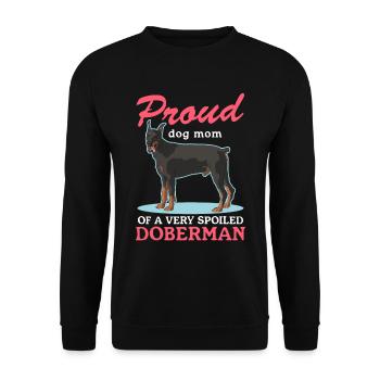 Doberman Mom Dog Owner Dog Mom Gift - Unisex Sweatshirt - black - Front - Alina (178cm) & Michal (187cm)