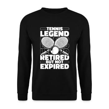 Tennis in retirement - Unisex Sweatshirt - black - Front - Alina (178cm) & Michal (187cm)