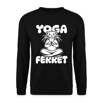 Frettchen Iltis - Unisex Pullover - Schwarz - Vorne - Alina (178cm) & Michal (187cm)