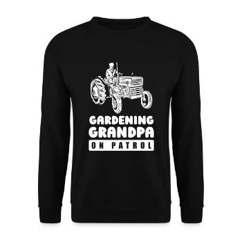 Hobbygärtner Garten Garten Opa - Unisex Pullover - Schwarz - Vorne - Alina (178cm) & Michal (187cm)