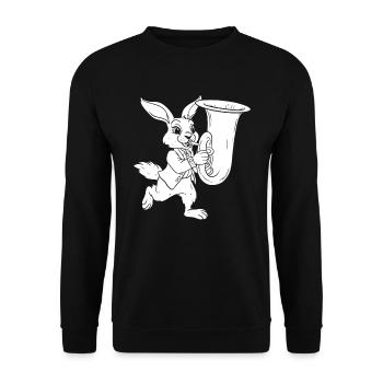 Fanfare procession tuba - Unisex Sweatshirt - black - Front - Alina (178cm) & Michal (187cm)