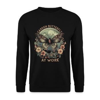 Hobby gardeners garden garden butterflies - Unisex Sweatshirt - black - Front - Alina (178cm) & Michal (187cm)