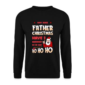 Jardinier amateur jardin drôle noël dans le jardin - Sweat-shirt Unisexe - noir - Devant - Alina (178cm) & Michal (187cm)