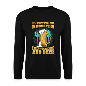 Hobby Gardener Garden Funny Garden Bière - Sweat-shirt Unisexe - noir - Devant - Alina (178cm) & Michal (187cm)