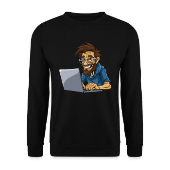 Data Science Data Analyst - Unisex Sweatshirt - black - Front - Alina (178cm) & Michal (187cm)