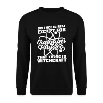 Physics Physicists Quantum Physics - Unisex Sweatshirt - black - Front - Alina (178cm) & Michal (187cm)
