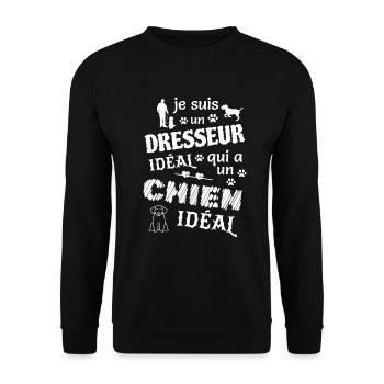 Je suis un dresseur idéal qui a un chien idéal - Sweat-shirt Unisexe - noir - Devant - Alina (178cm) & Michal (187cm)