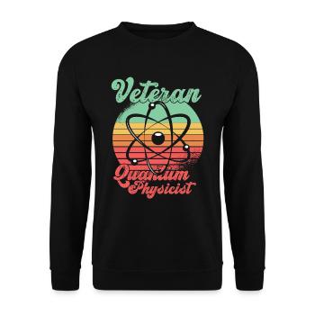 Physique Physicien vétéran de la physique quantique - Sweat-shirt Unisexe - noir - Devant - Alina (178cm) & Michal (187cm)