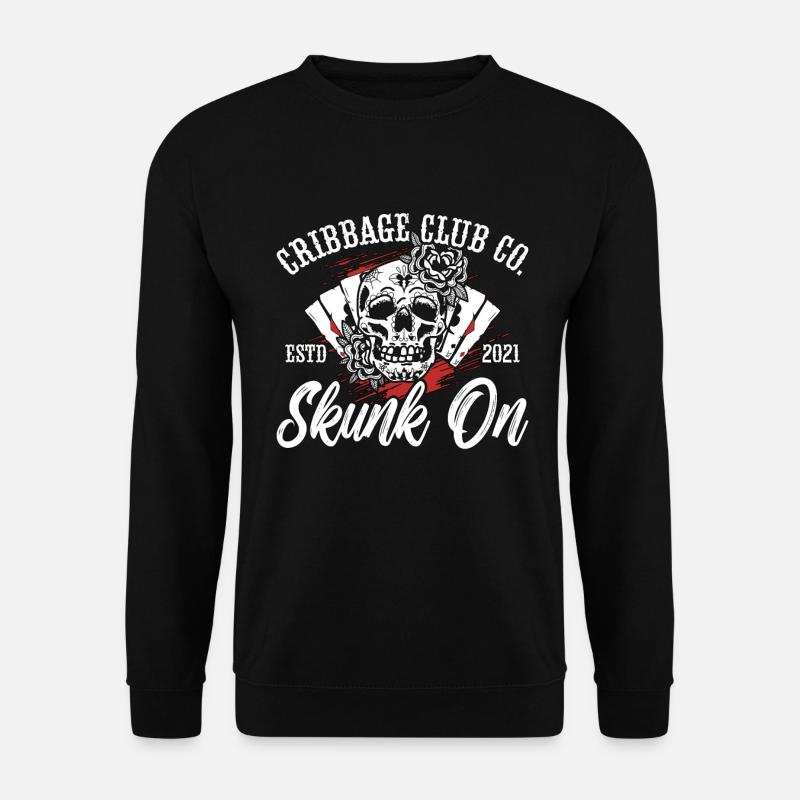 Cribbage Club Co. Skunk On Card Game Playing Cards - Unisex Pullover - Schwarz
