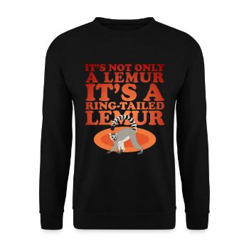 Lemur Ring-tailed lemur ringtail lemurs gift - Unisex Sweatshirt - black - Front - Alina (178cm) & Michal (187cm)