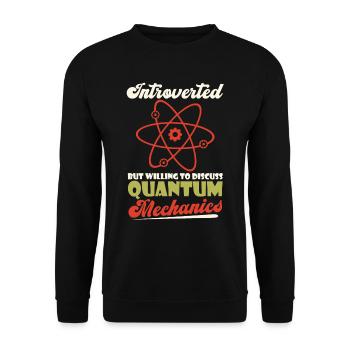 Physique Physiciens Physique quantique introvertie - Sweat-shirt Unisexe - noir - Devant - Alina (178cm) & Michal (187cm)