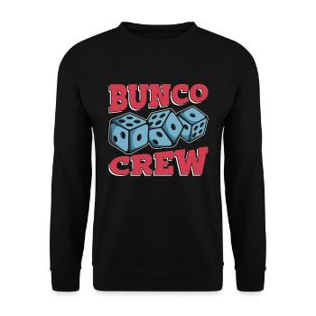 Bunco Crew Loves Game Night Dices Bunco Squad - Unisex Sweatshirt - black - Front - Alina (178cm) & Michal (187cm)