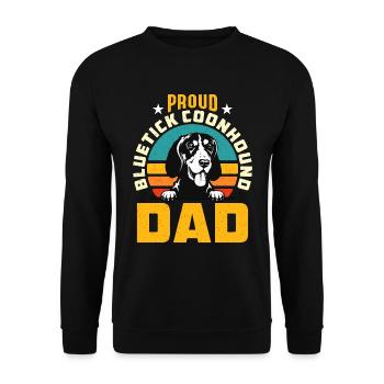 Raccoon Hunting Proud Bluetick Coonhound Hunting - Unisex Pullover - Schwarz - Vorne - Alina (178cm) & Michal (187cm)