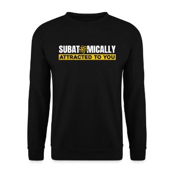 Physics Phyker Lustig Quantum Physics - Unisex Sweatshirt - black - Front - Alina (178cm) & Michal (187cm)