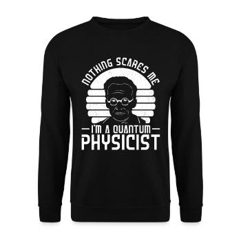 Physics Phyker Funny Quantum Physics - Unisex Sweatshirt - black - Front - Alina (178cm) & Michal (187cm)