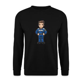 Service ambulancier paramédical - Sweat-shirt Unisexe - noir - Devant - Alina (178cm) & Michal (187cm)